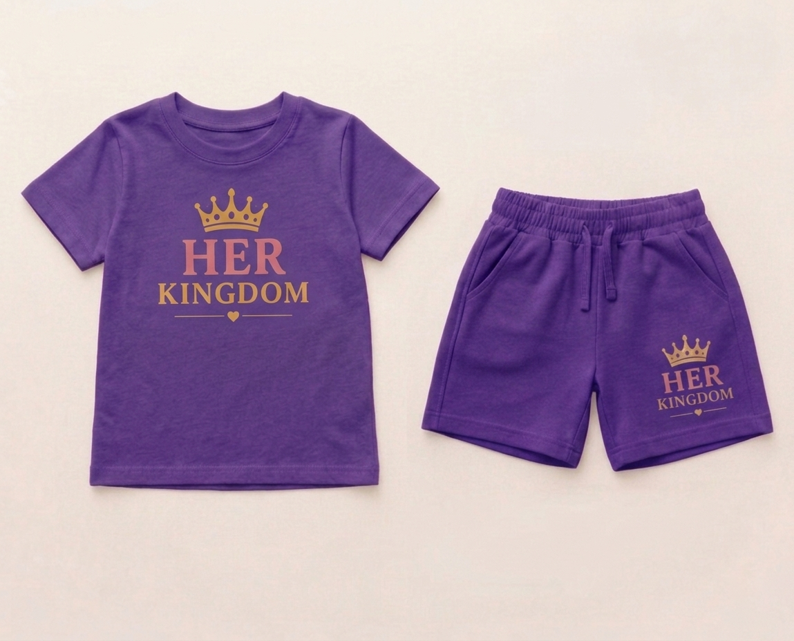 Her Kingdom Kids T-Shirt & Shorts Set