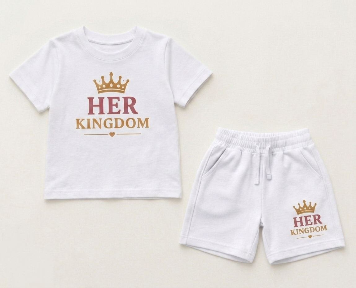 Her Kingdom Kids T-Shirt & Shorts Set
