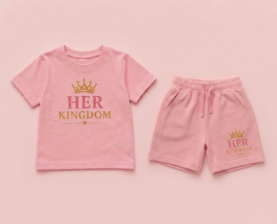 Her Kingdom Kids T-Shirt & Shorts Set