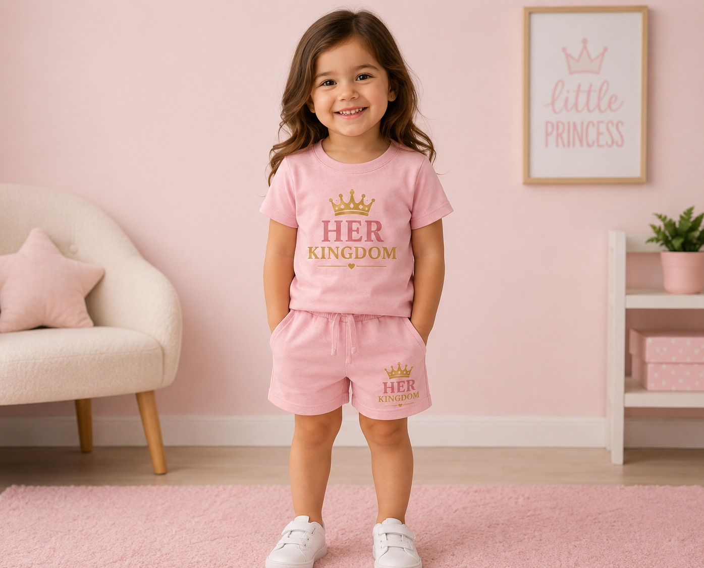 Her Kingdom Kids T-Shirt & Shorts Set