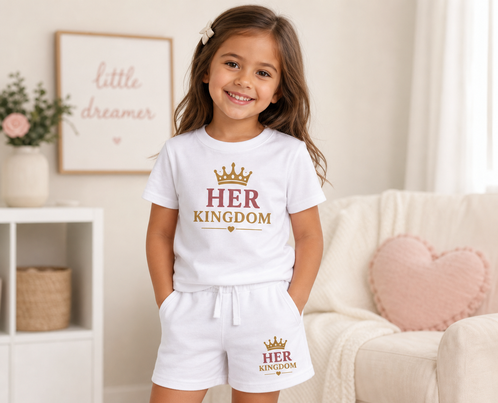 Her Kingdom Kids T-Shirt & Shorts Set