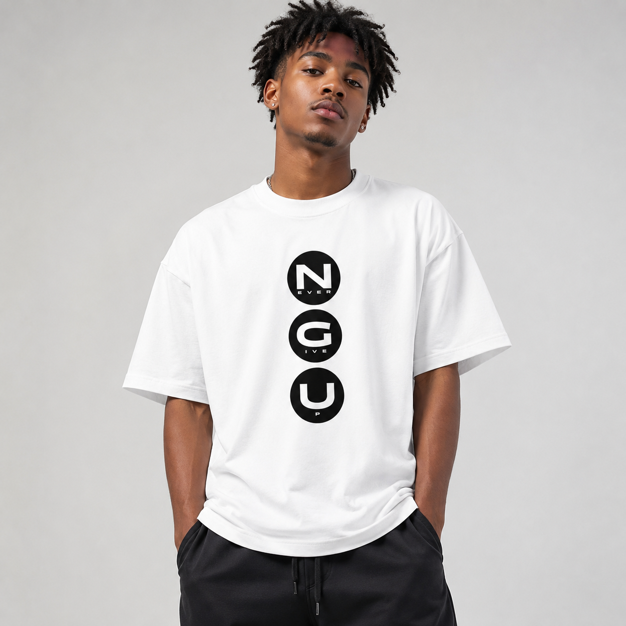 Never Give Up Oversized T-Shirt