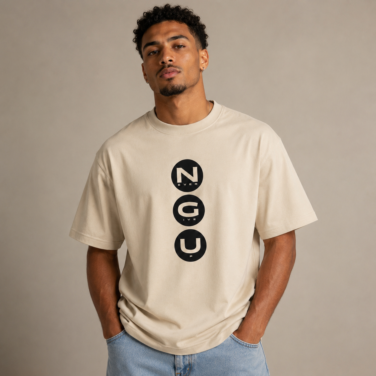 Never Give Up Oversized T-Shirt