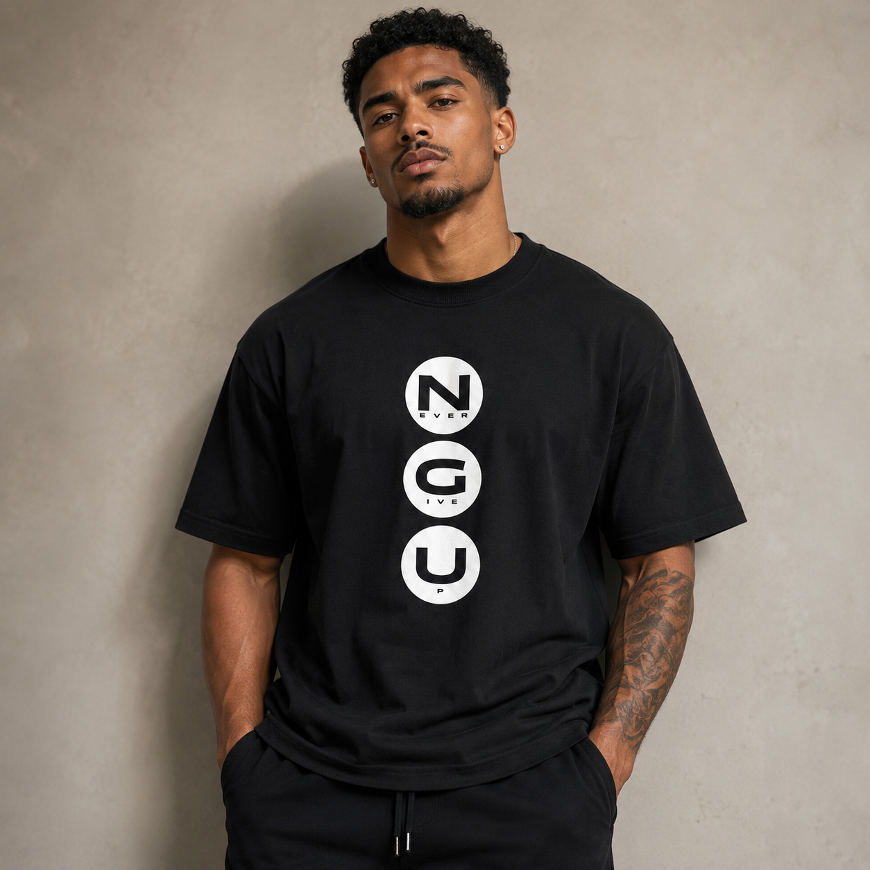 Never Give Up Oversized T-Shirt