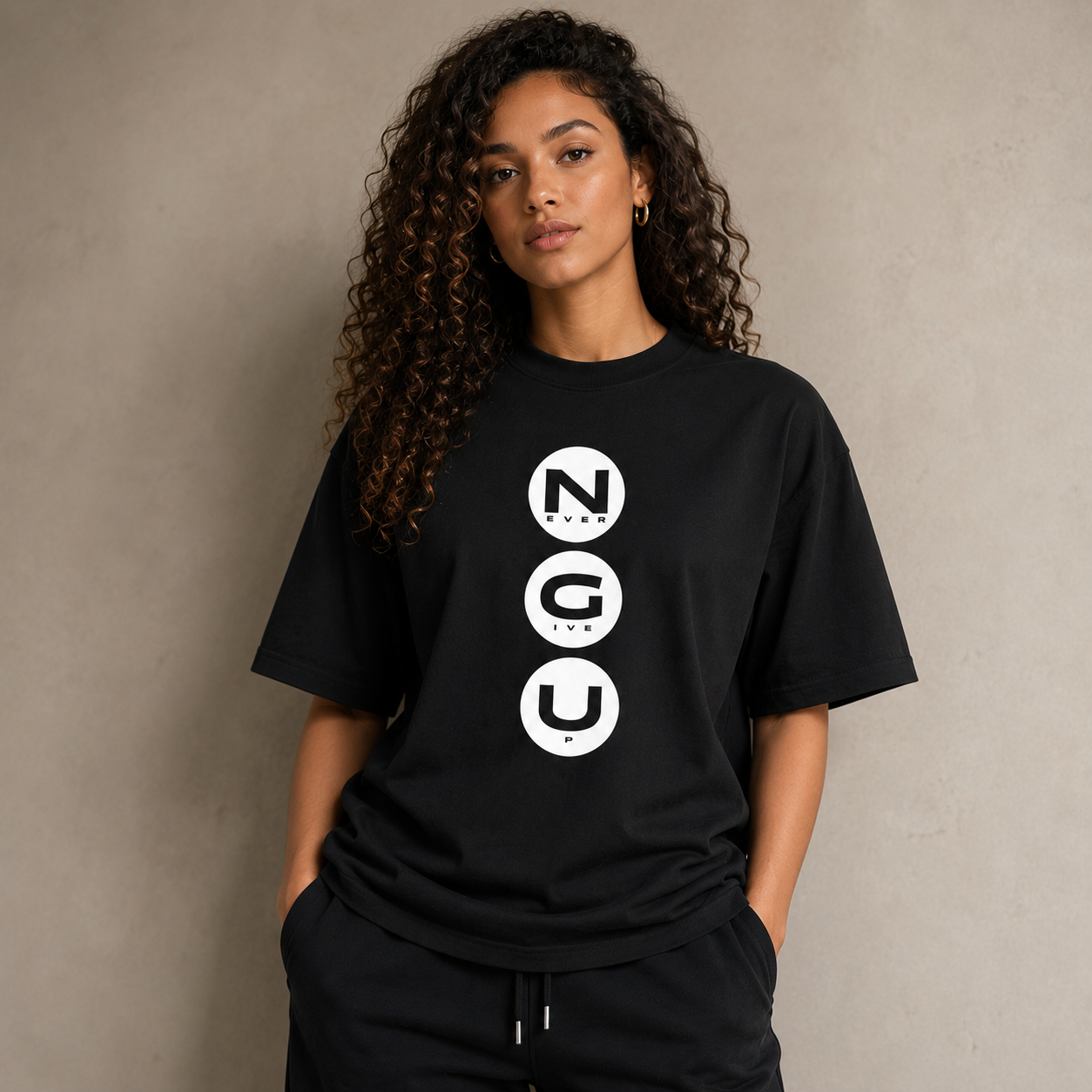 Never Give Up Oversized T-Shirt